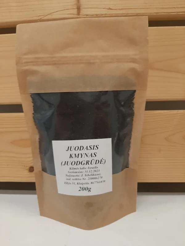 Juodgrūdės (juodasis kmynas) sėklos 200g — Klaipėdos krašto aliejaus produktas